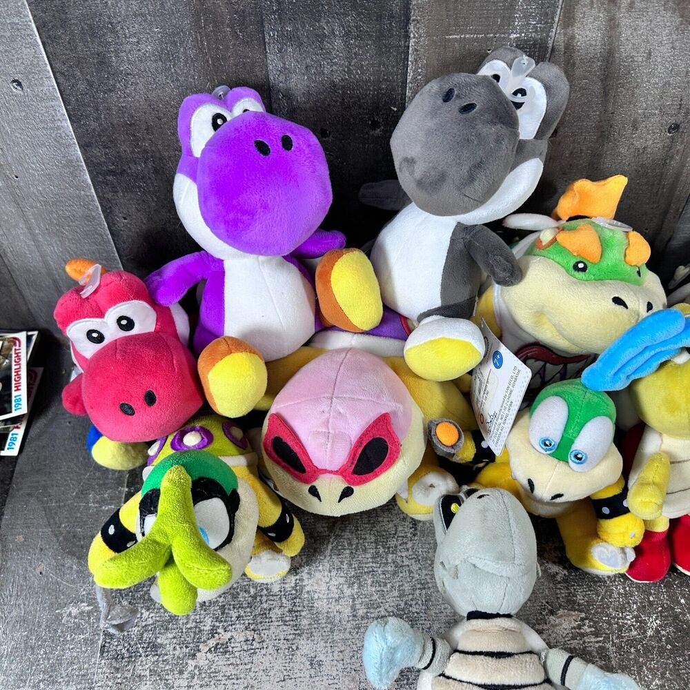 Super‎ Mario All Star Collection Koopalings Plush Lot Yoshi